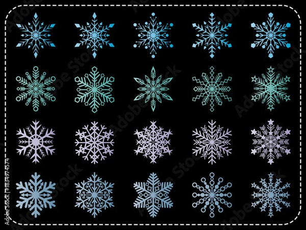 Obraz 冬■雪の結晶