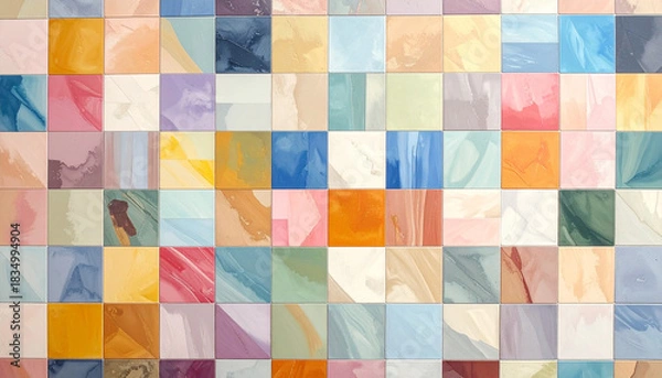 Obraz カラフルなタイルの背景素材