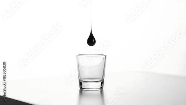 Obraz Salajeet natural food in glass, Salajeet drop in glass 