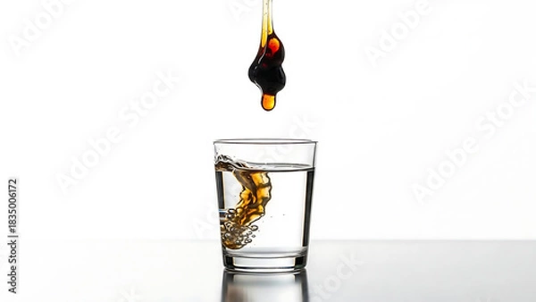 Obraz Salajeet natural food in glass, Salajeet drop in glass 