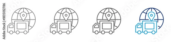 Obraz Logistics Vector Line Icon Design