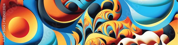 Obraz Multicolor geometric pattern Abstract volumetric background. Vector illustration	