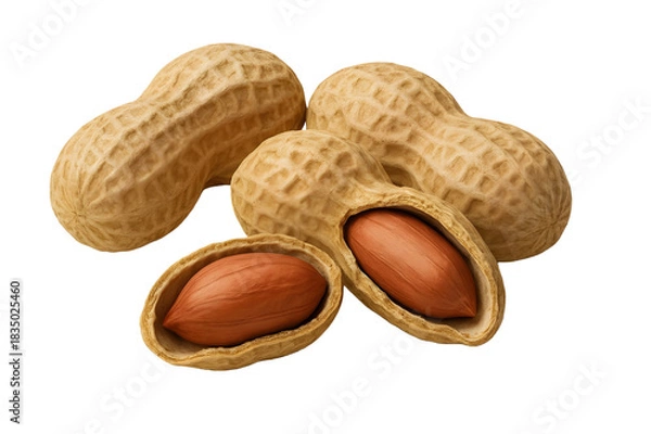 Obraz peanuts on white background