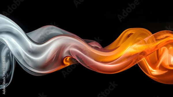 Obraz abstract smoke on black background