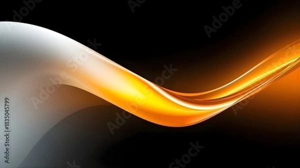 Obraz abstract orange and white wave background