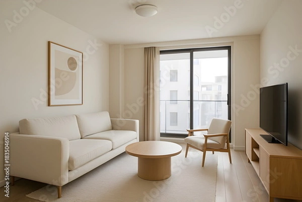 Obraz Modern minimalistic interior in apartment