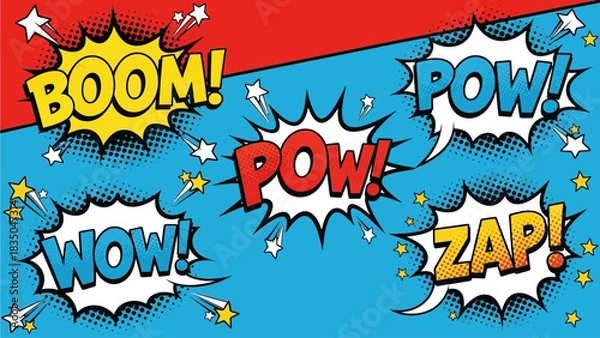 Obraz comic book explosion