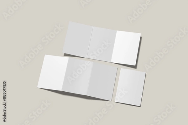 Obraz A5 Trifold Blank Mockup