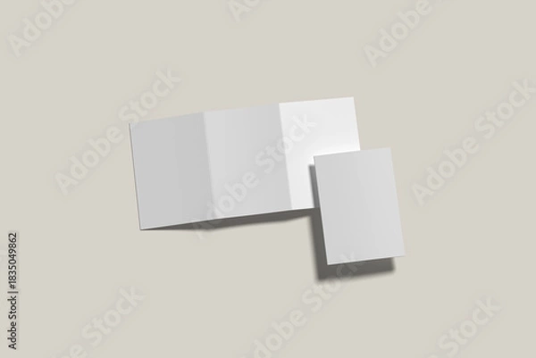Obraz A5 Trifold Blank Mockup