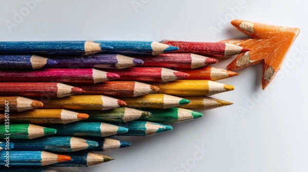 Fototapeta Colorful Progress and Creative Direction
