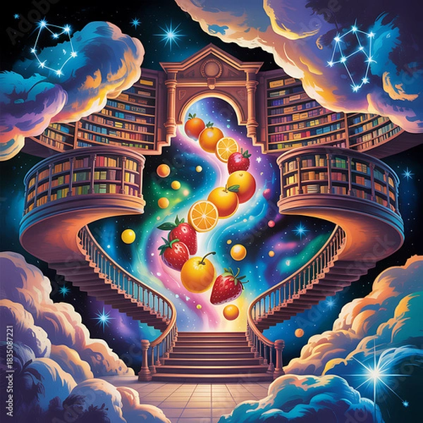 Obraz Cosmic Fruit Stairway to Knowledge