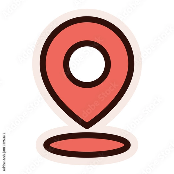 Obraz location pin icon sticker