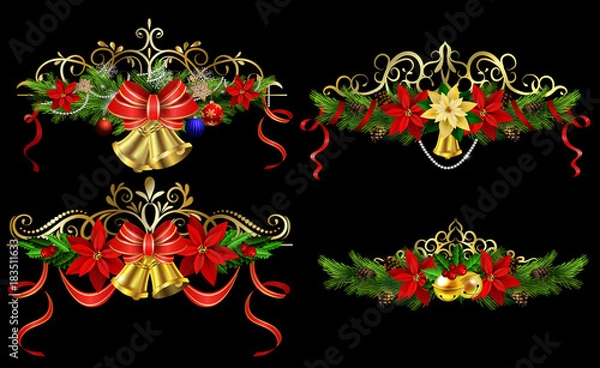 Fototapeta Christmas elements for your designs