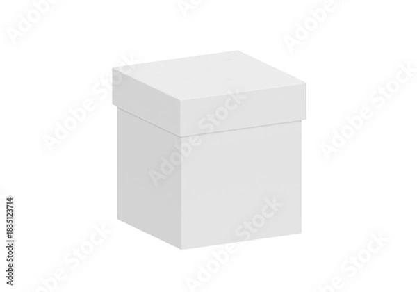 Fototapeta White gift box, transparent background