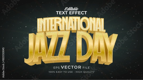 Obraz International Jazz Day - Editable Text Effect
