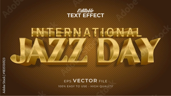 Obraz International Jazz Day - Editable Text Effect