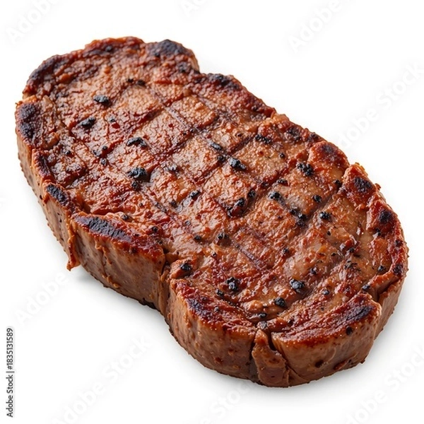 Fototapeta grilled steak on a white background