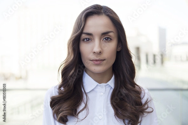 Obraz Portrait of happy smiling business woman