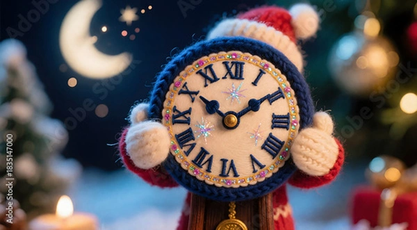 Obraz Wool New Year Clock Countdown