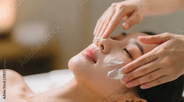 Obraz Hands Massaging Face Gentle