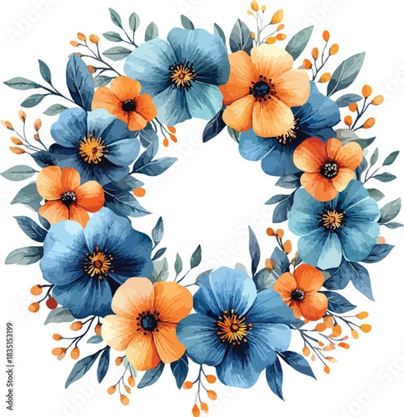 Obraz Seamless floral background pattern with colorful flowers and leaves, ideal for spring or summer textile design