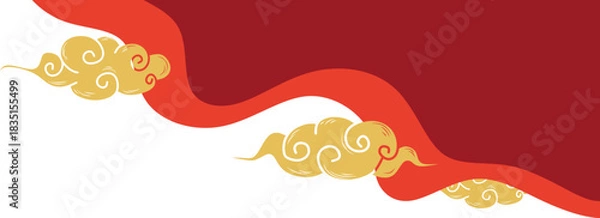 Obraz Chinese New Year Corner with Cloud