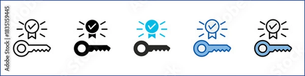 Obraz License Key Single Icon Multistyle