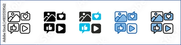 Obraz Social Media Content Single Icon Multistyle