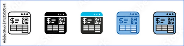 Obraz E Invoice Single Icon Multistyle
