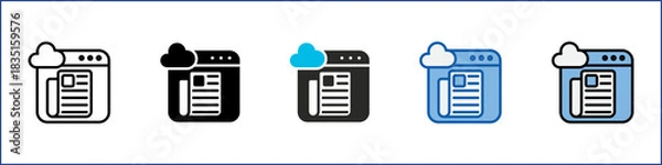 Obraz E Newsletter Single Icon Multistyle