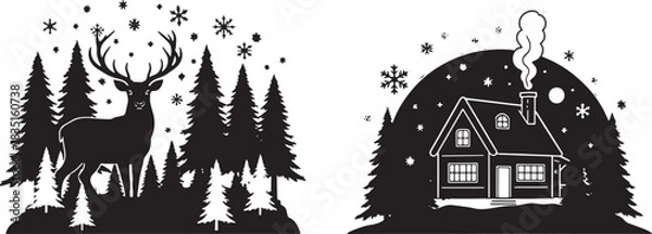 Fototapeta Abstract geometric shapes with bold colors and text elements