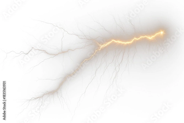 Obraz Storm thunder lightning electric flash dramatic energy overlay striking background.

