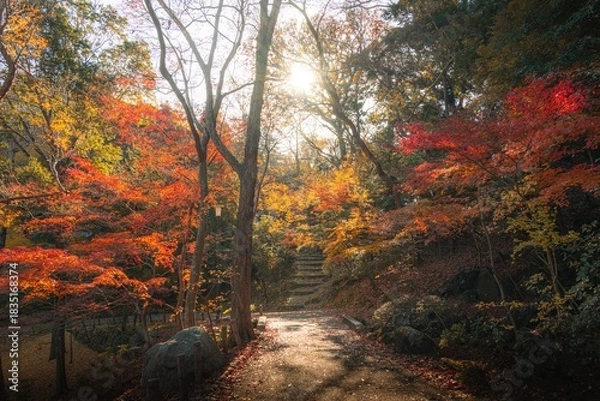 Fototapeta 千葉県成田市　紅葉の成田山新勝寺
