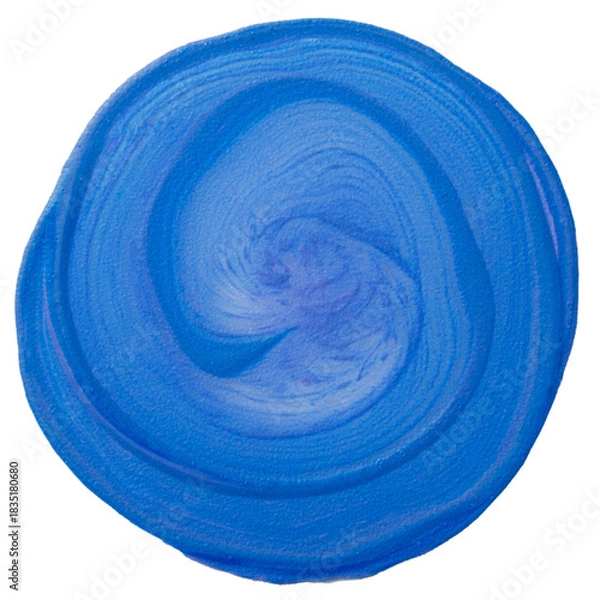 Obraz Blue Gradient Cosmetic Paint Smear Curve on Empty Background