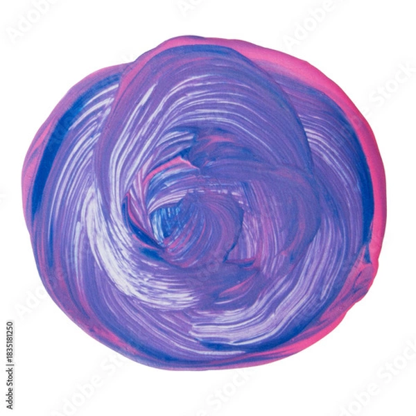 Obraz Purple Blue Cosmetic Swirl Paint Smear on Empty Background