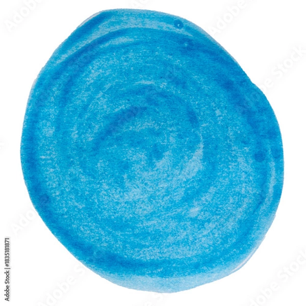 Obraz Light Aqua Round Makeup Paint Smear on Empty Background