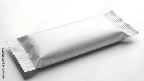 Obraz White Blank Candy Bar Wrapper Mockup for Branding.