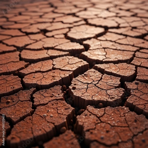 Obraz dry cracked ground