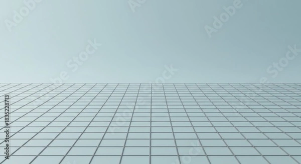 Obraz Minimalist Modern Glass Building Exterior with Reflective Facade in Urban Environment