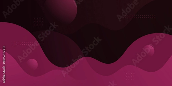 Obraz Abstract dark red wave pattern background. Simple and futuristic banner background. Eps10 vector
