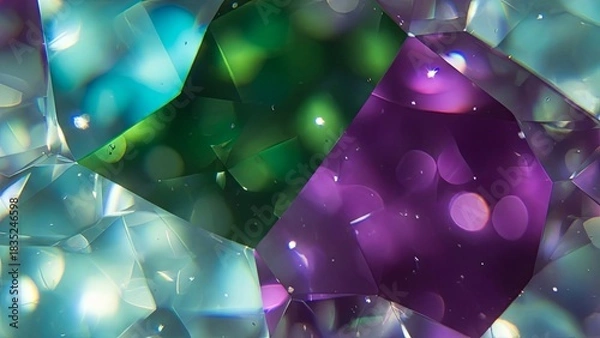 Obraz Vibrant Gel Cubes with Bokeh Effect.