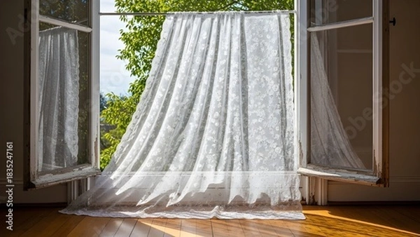 Obraz Curtains in the wind.