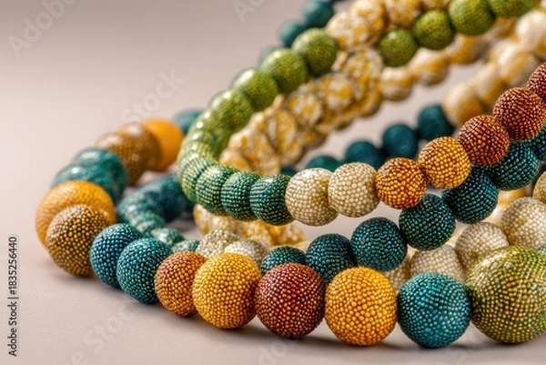 Obraz vibrant nigerian bead necklaces