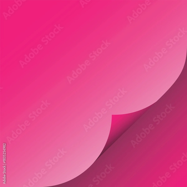 Obraz Abstract pink gradient background with a softly curled corner effect