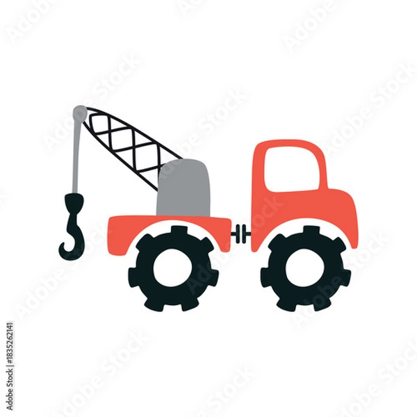 Obraz Crane manipulator truck designed for efficient lifting and transporting tasks in various applications