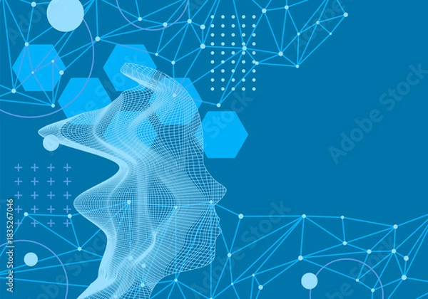 Fototapeta Scientific And Creative Brain background. Creative design background image.