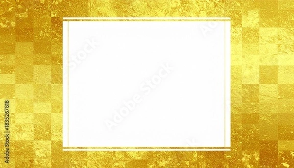 Obraz 金の優雅な背景素材（お祝い、お正月、豪華なフレーム、壁紙）