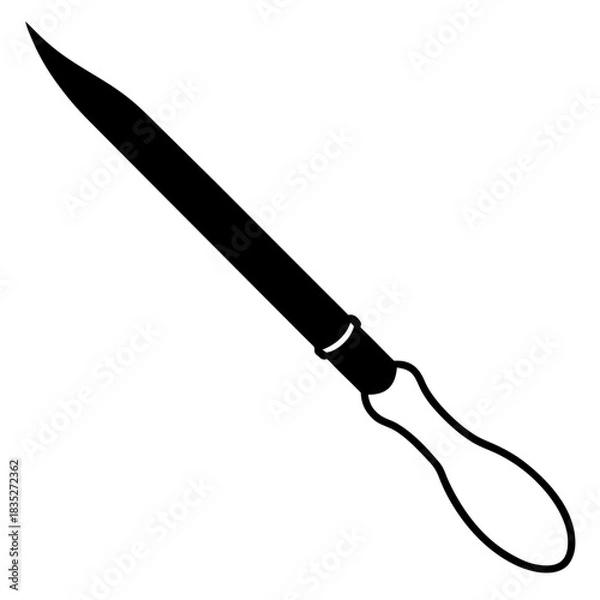 Fototapeta knife isolated on white background