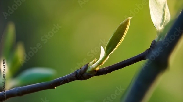 Obraz Growth – Tender New Branch Close-Up