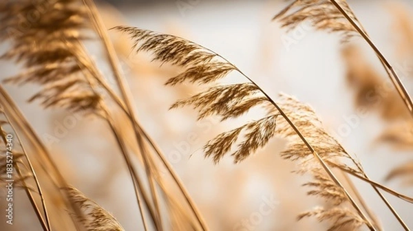 Obraz Freedom – Wind-Swaying Reed Close-Up